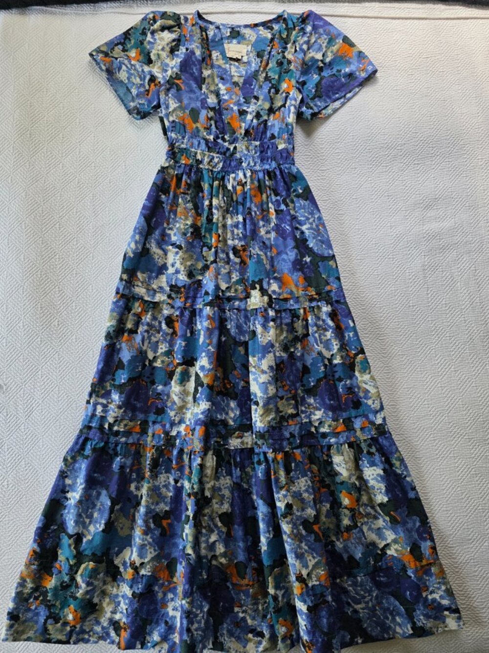 Anthropologie Somerset Maxi Dress - Blue Abstract Print – Size XXS – W/Pockets
